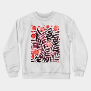 Flowers and foliage - red and orange Crewneck Sweatshirt